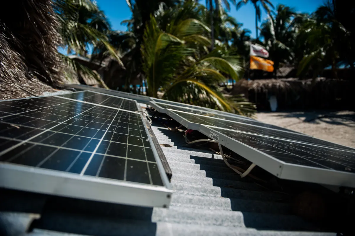 Solar panels at Slickrock Belize Adventures