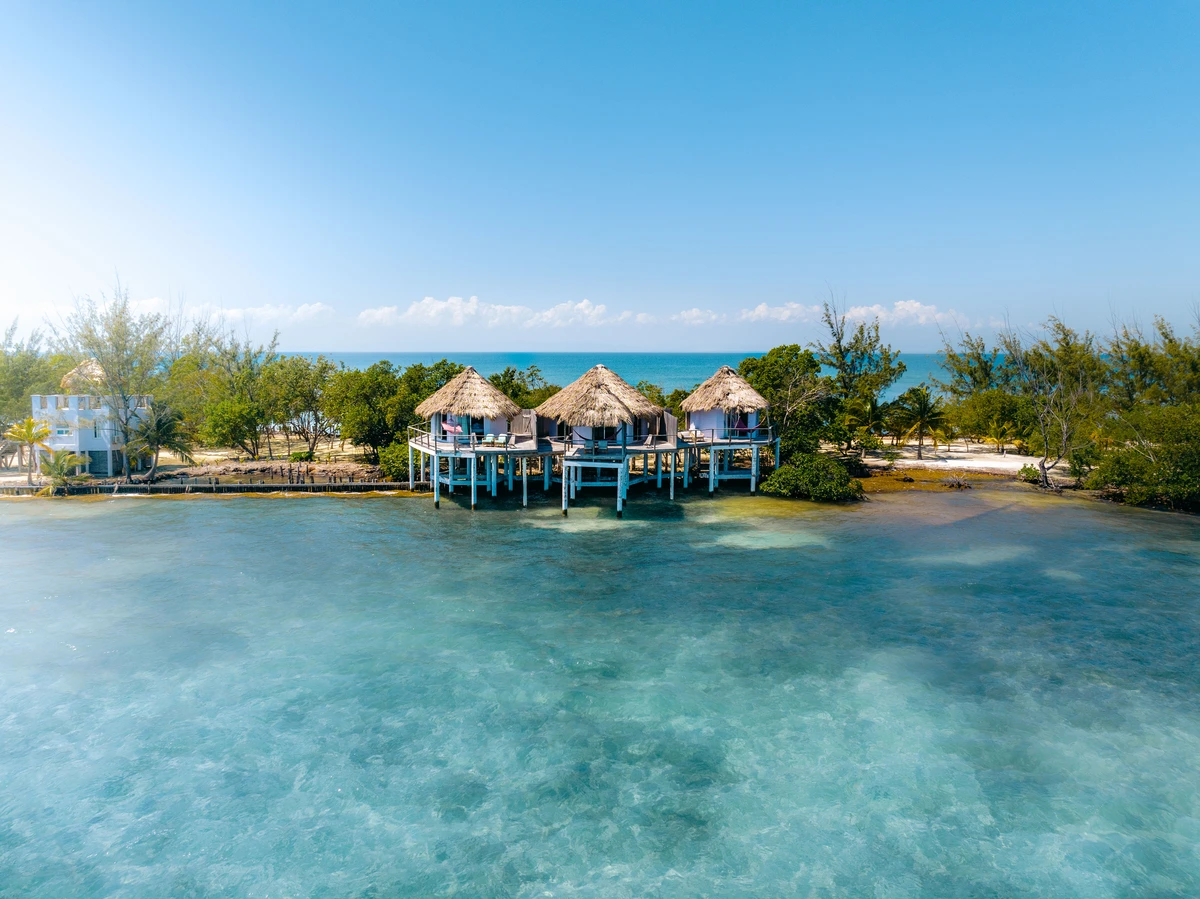 Overwater Bungalows in Belize at Thatch Caye Resort