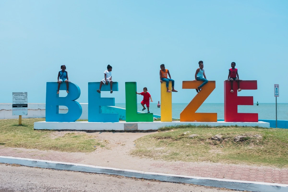 Colorful Belize Welcome Sign