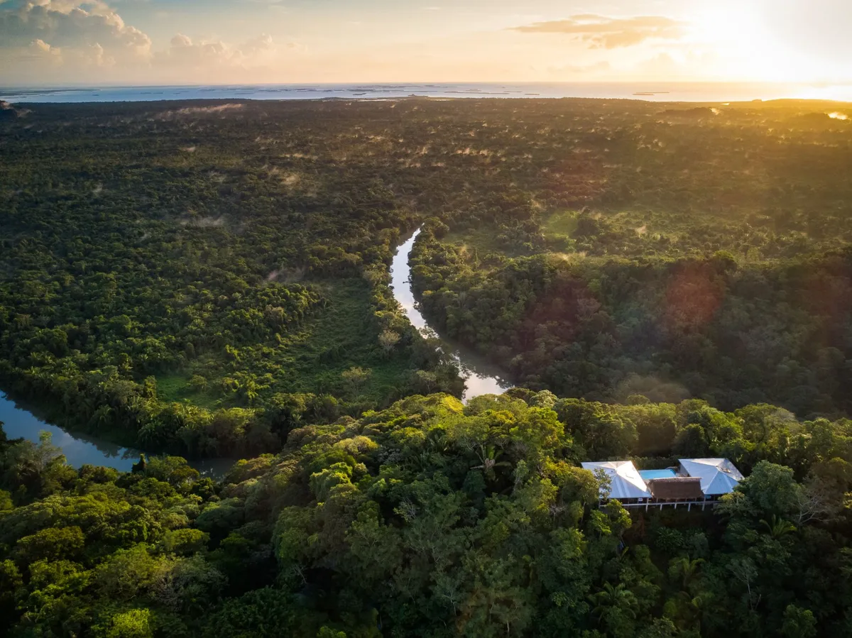 Ariel View of Copal Tree Lodge in Punta Gorda Belize - MuyOno Resorts