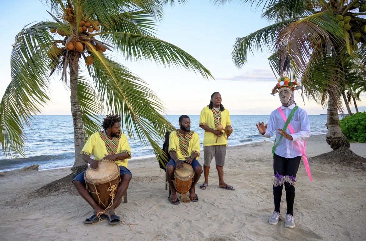 Garifuna Drumming at Hopkins Bay Resort in Belize - MuyOno Resorts