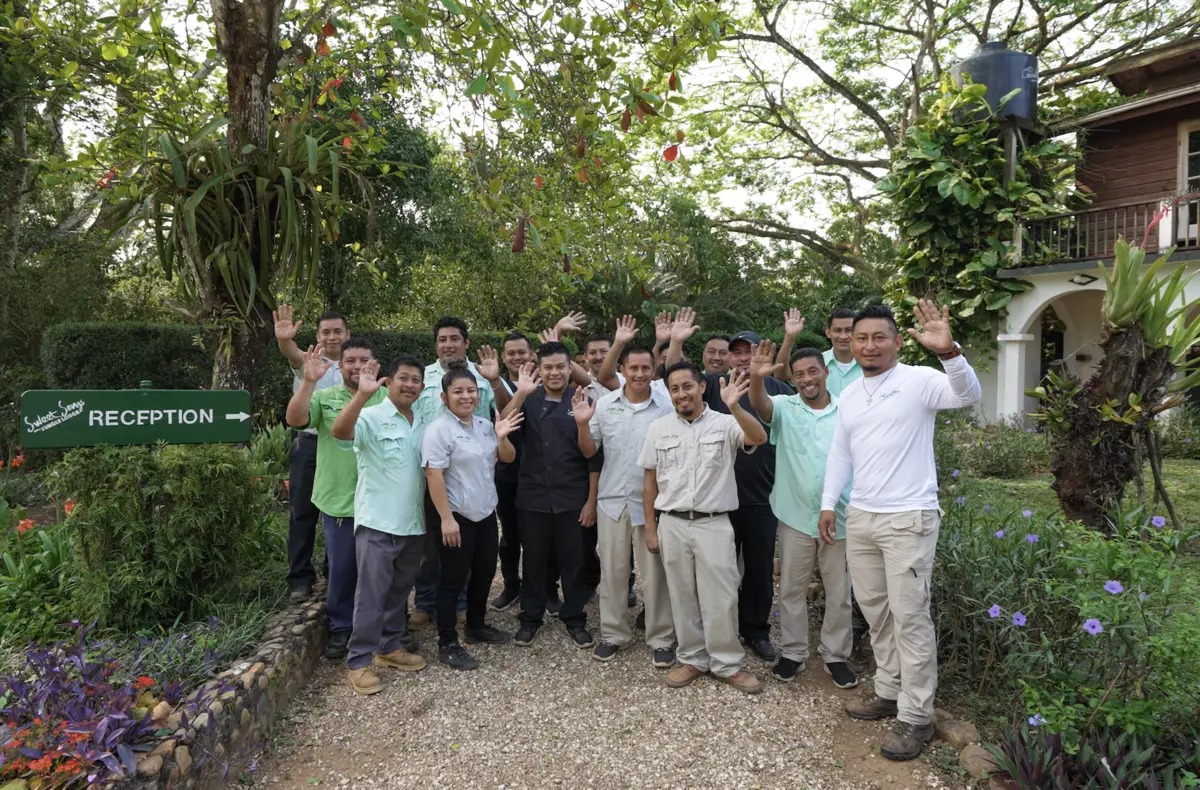 Sweet Songs Jungle Lodge Team Welcome - MuyOno Resorts